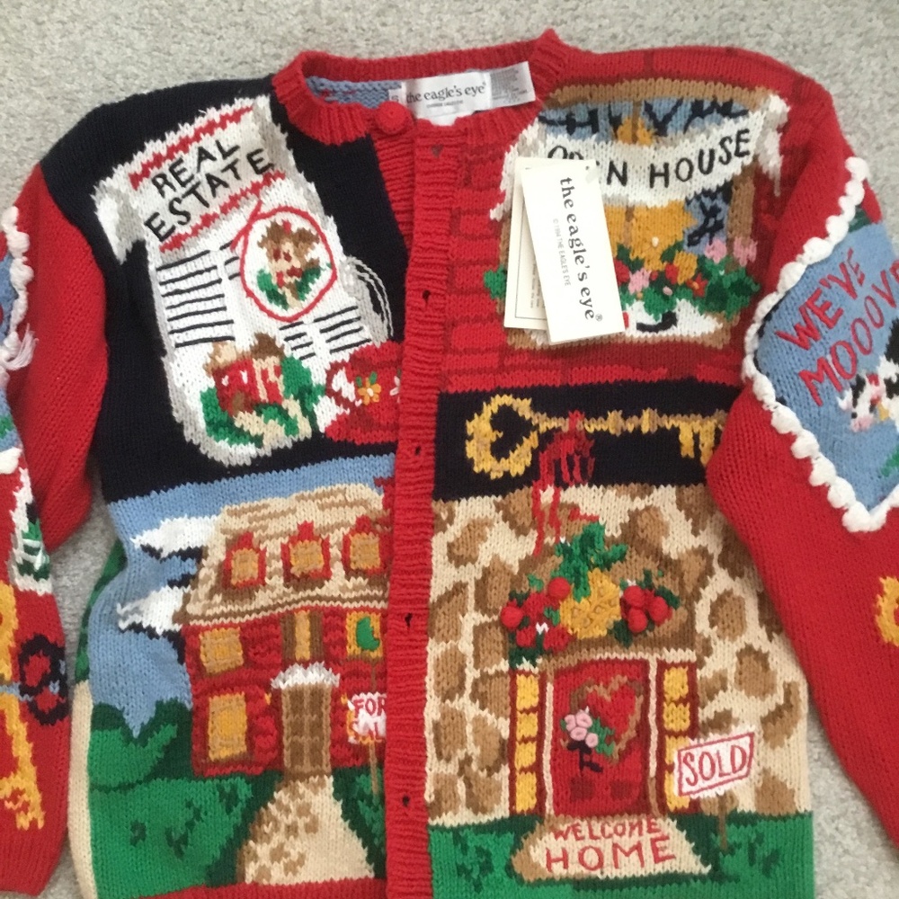 Eagle's Eye Woman's Real Estate Themed Sweater